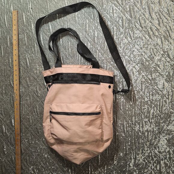 Steve Madden Blush Pink Nylon Crossbody Tote Bag Travel Gym VGUC main image 4